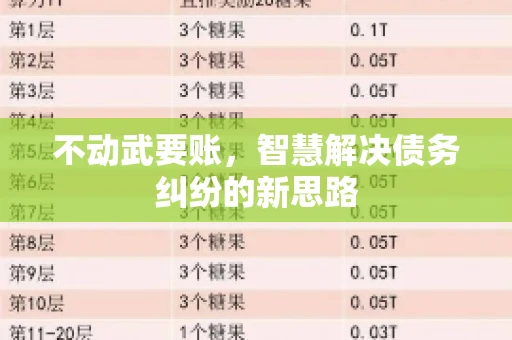 不动武要账，智慧解决债务纠纷的新思路