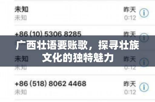 广西壮语要账歌,探寻壮族文化的独特魅力 广西壮语要账歌,探寻壮族文化的独特魅力