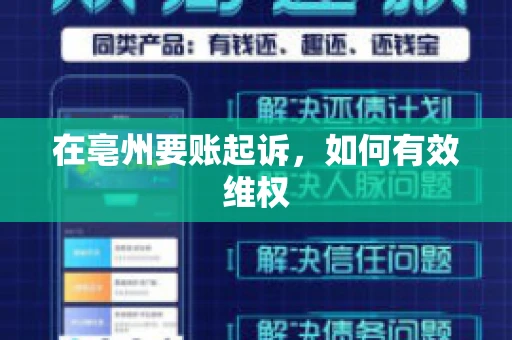 在亳州要账起诉，如何有效维权