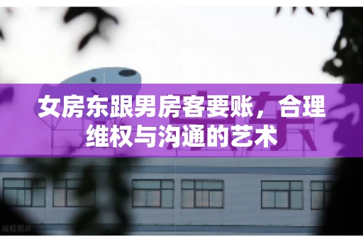 女房东跟男房客要账，合理维权与沟通的艺术